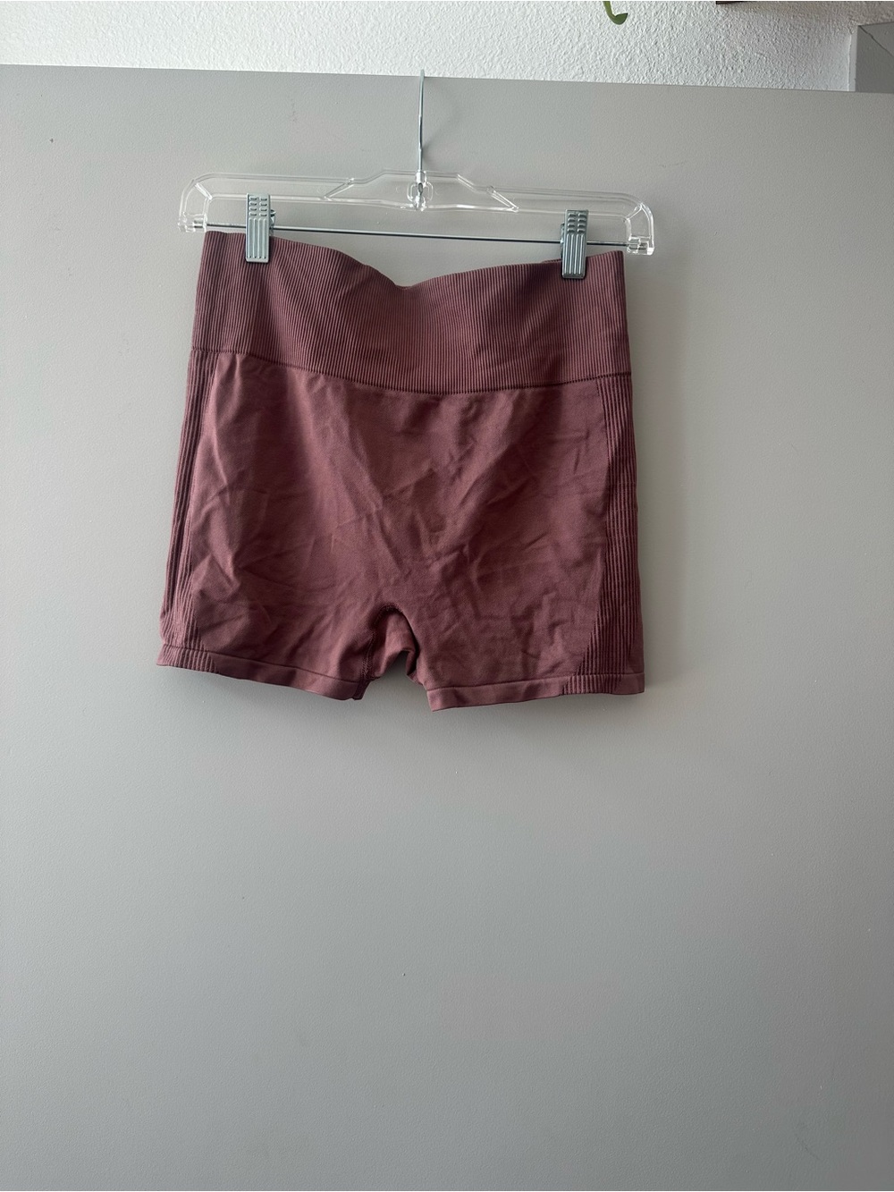 Victoria’s Secret PINK Women’s High-Rise Ribbed Seamless Shorts - Dusty Mauve